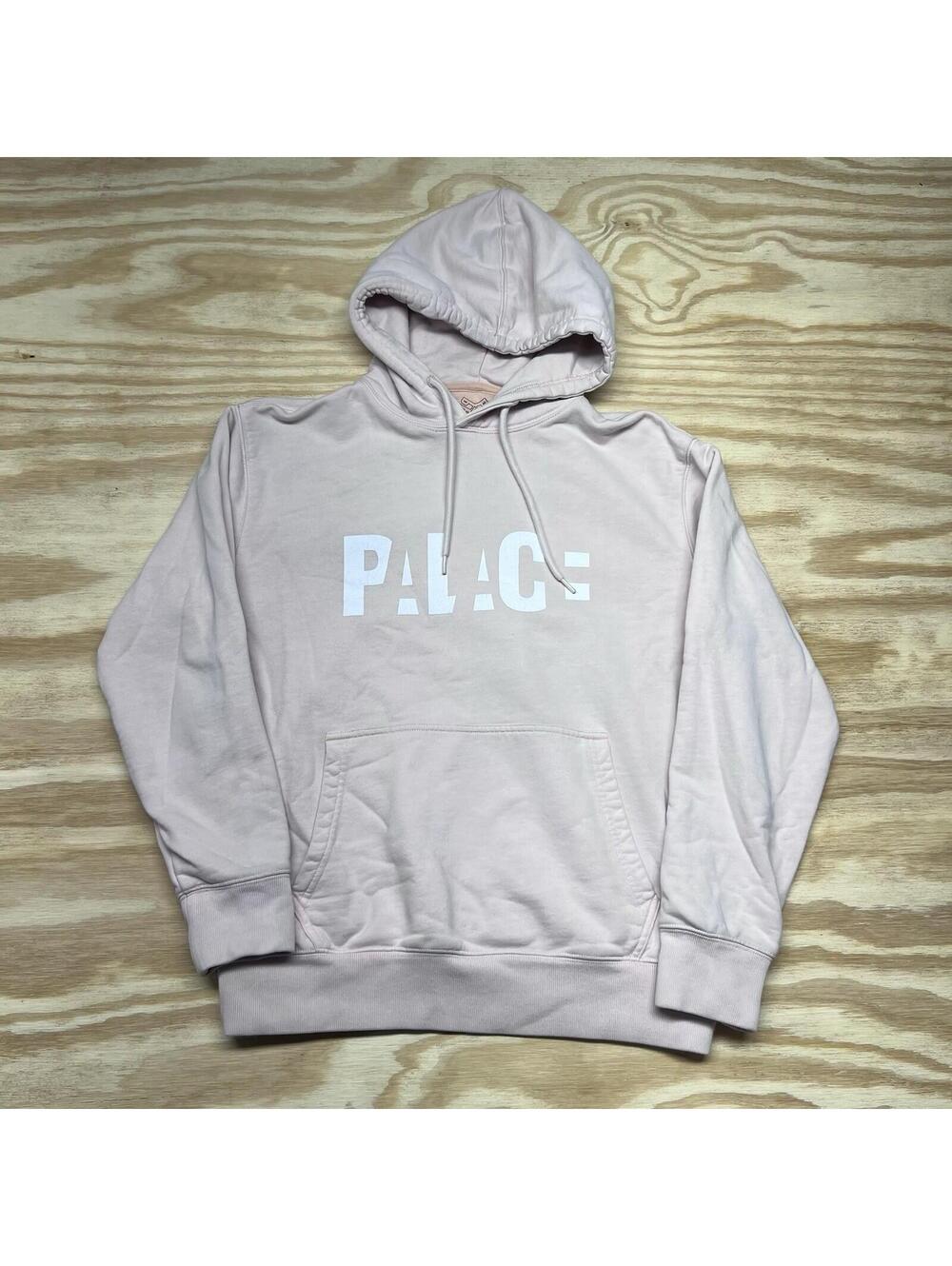 Vintage Palace Skateboarding Essential Spell Out Center Logo Pink Hoodie Sz S